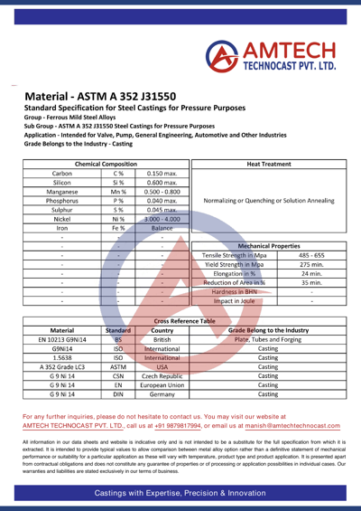 ASTM A 352 J31550